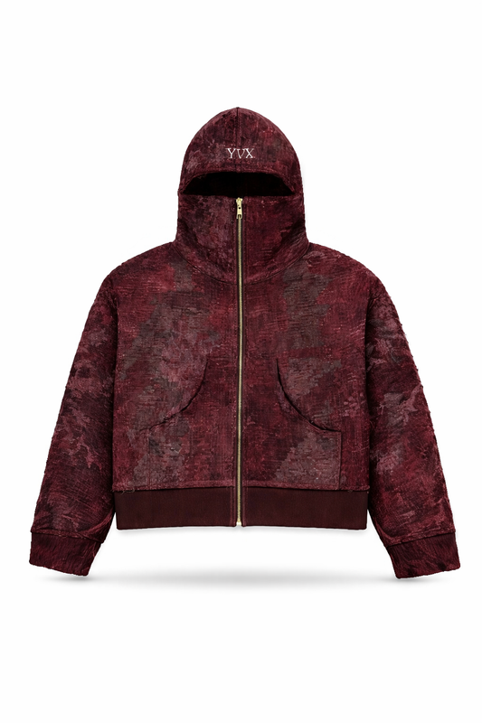 Hint of Human Touch Boro Hoodie (Burgundy Size TBD)