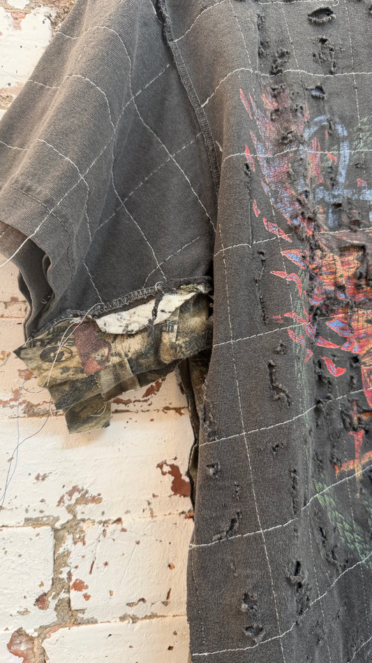 Homesick Double Layered Boro Stitch Tee *Archive (Large)