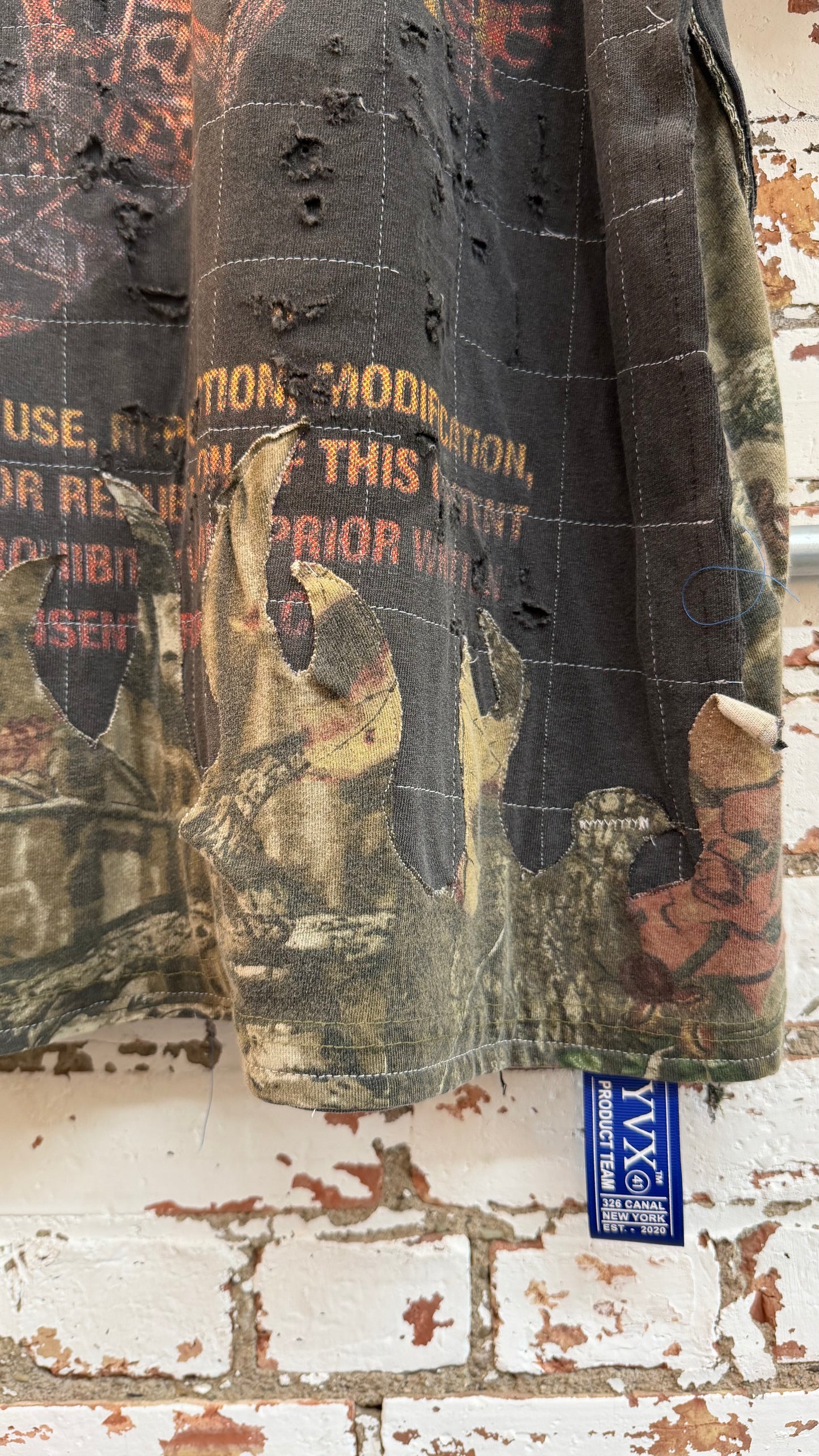 Homesick Double Layered Boro Stitch Tee *Archive (Large)