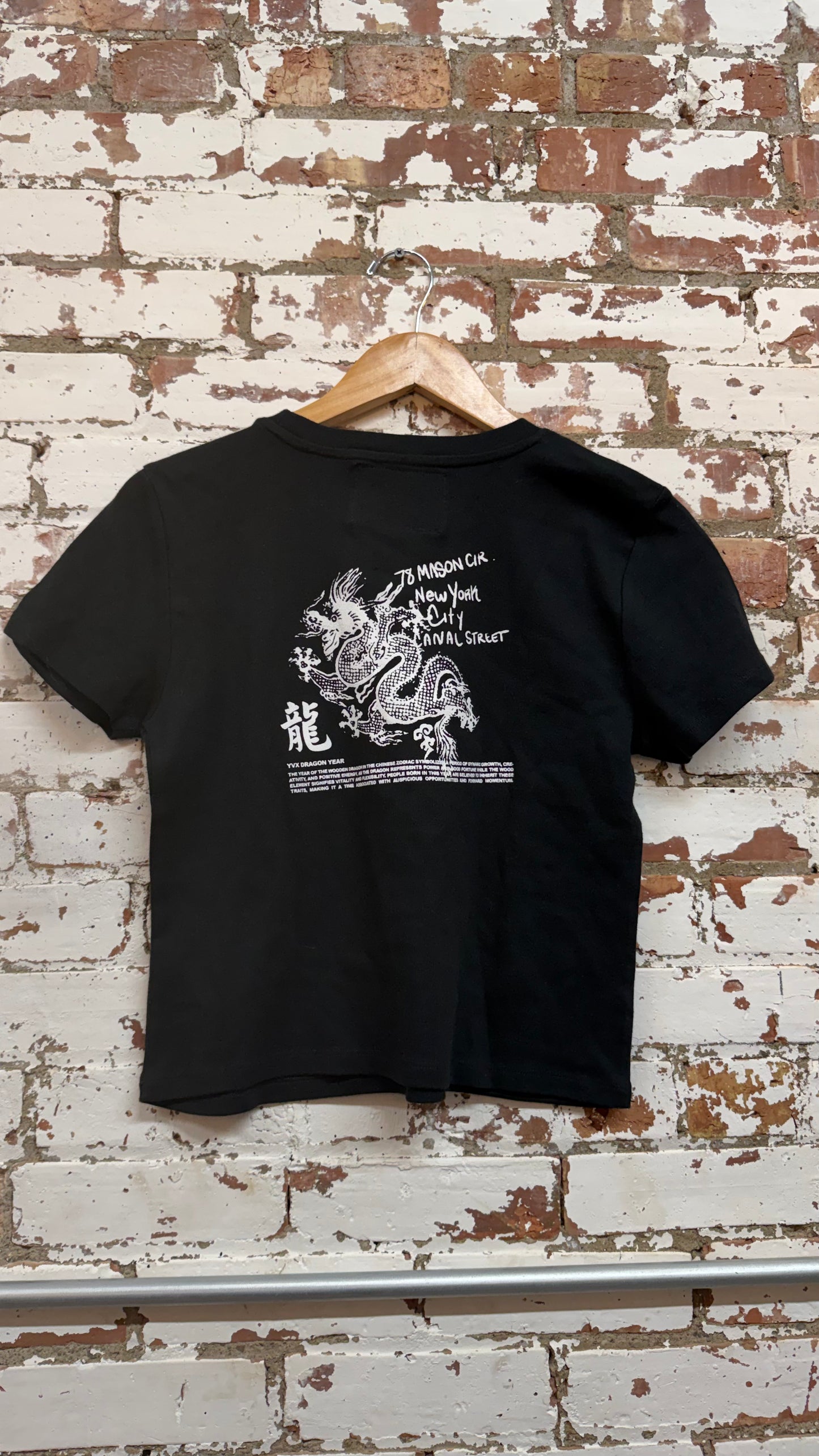 Techno Dragon Black Baby Tee *Archive (S)