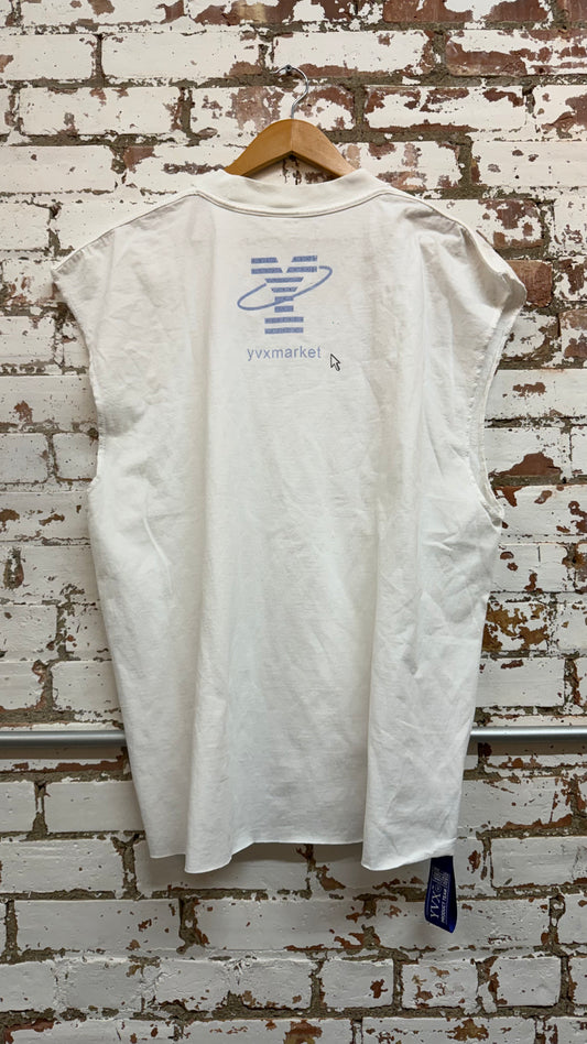 Workshopped IBM Sleeveless White Tee *Archive (XL)