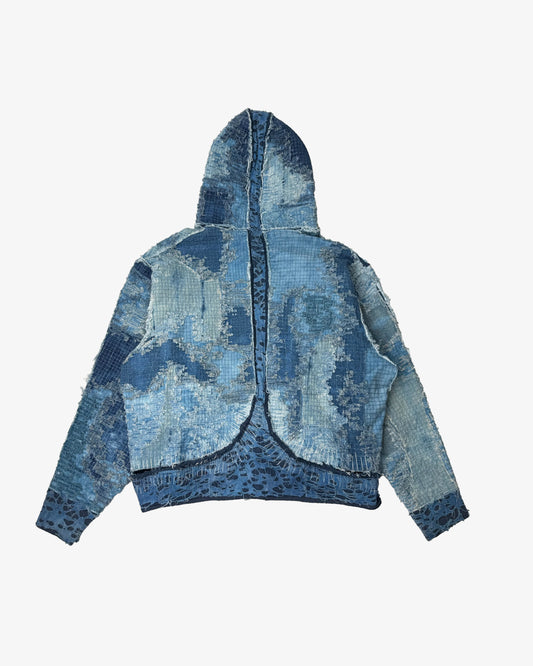 Hint of Human Touch Boro Hoodie (Blue Cathedral Size TBD)