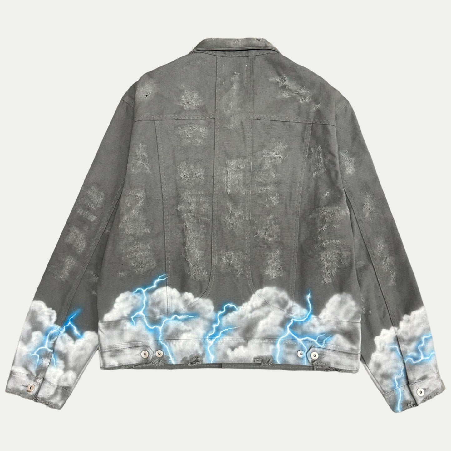 Thunderstorm Airbrush Canvas Spine Jacket (XL)