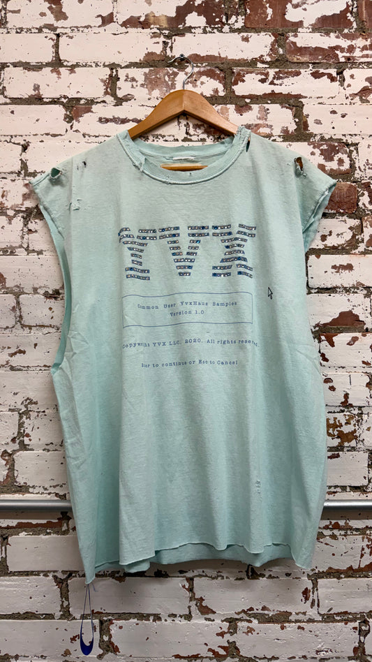 Workshopped IBM Sleeveless Teal Tee *Archive (XL)