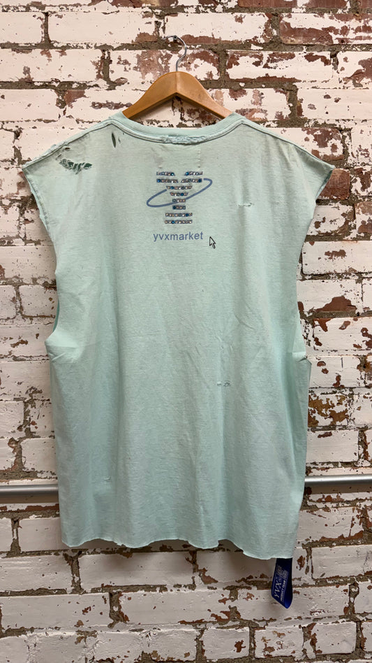 Workshopped IBM Sleeveless Teal Tee *Archive (XL)