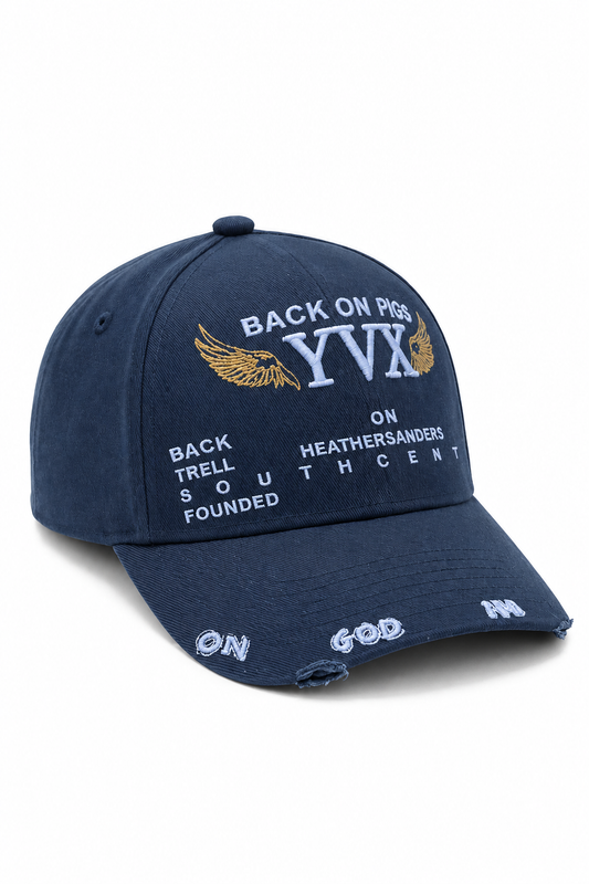 Back On Figg Baseball Hat Denim Blue front