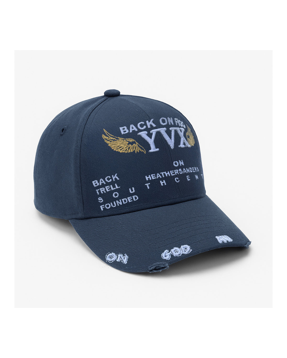 Back On Figg Baseball Hat Denim Blue front
