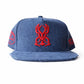 Paris Monogram Hat Blue