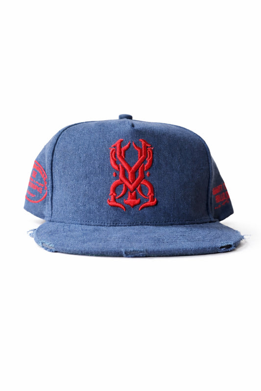 Paris Monogram Hat Blue