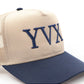 Two Tone Baseball Hat Forest Cream detail 4:5