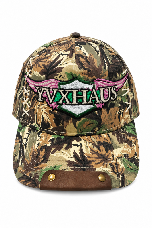Yvxhaus Wings Trucker Tree Camo front