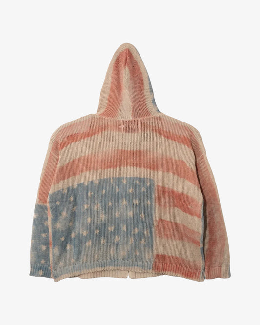 American Flag Crochet Hoodie (Balaclava Not Included)