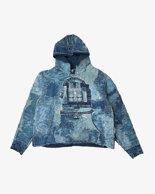 Hint of Human Touch Boro Hoodie (Blue Cathedral Size TBD)