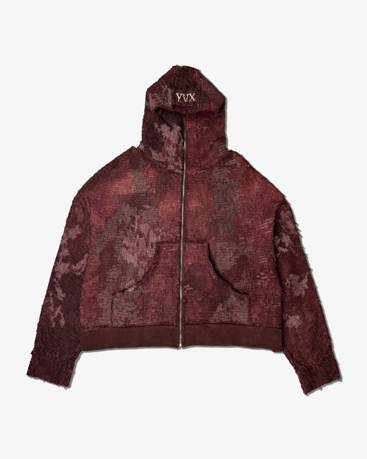 Hint of Human Touch Boro Hoodie (Burgundy Size TBD)