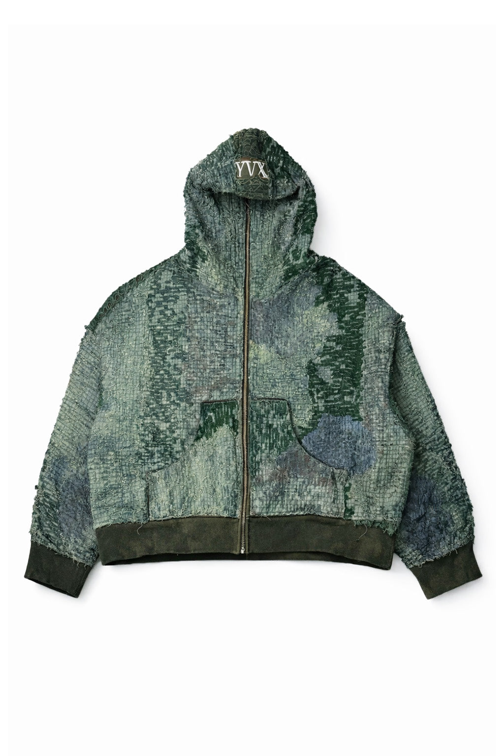 Hint of Human Touch Boro Hoodie (Seaweed Size 2x)