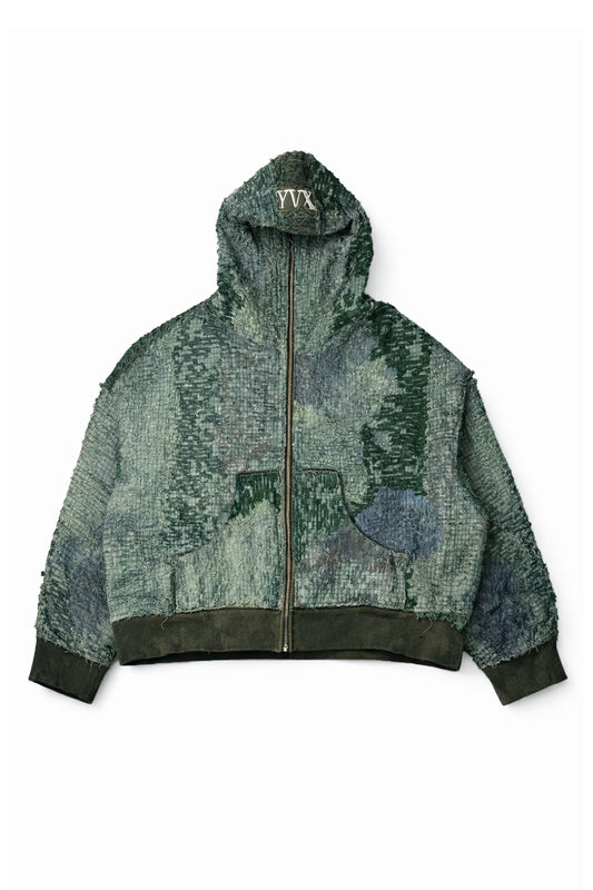 Hint of Human Touch Boro Hoodie (Seaweed Size 2x)