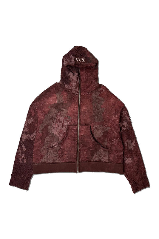 Hint of Human Touch Boro Hoodie (Burgundy Size TBD)