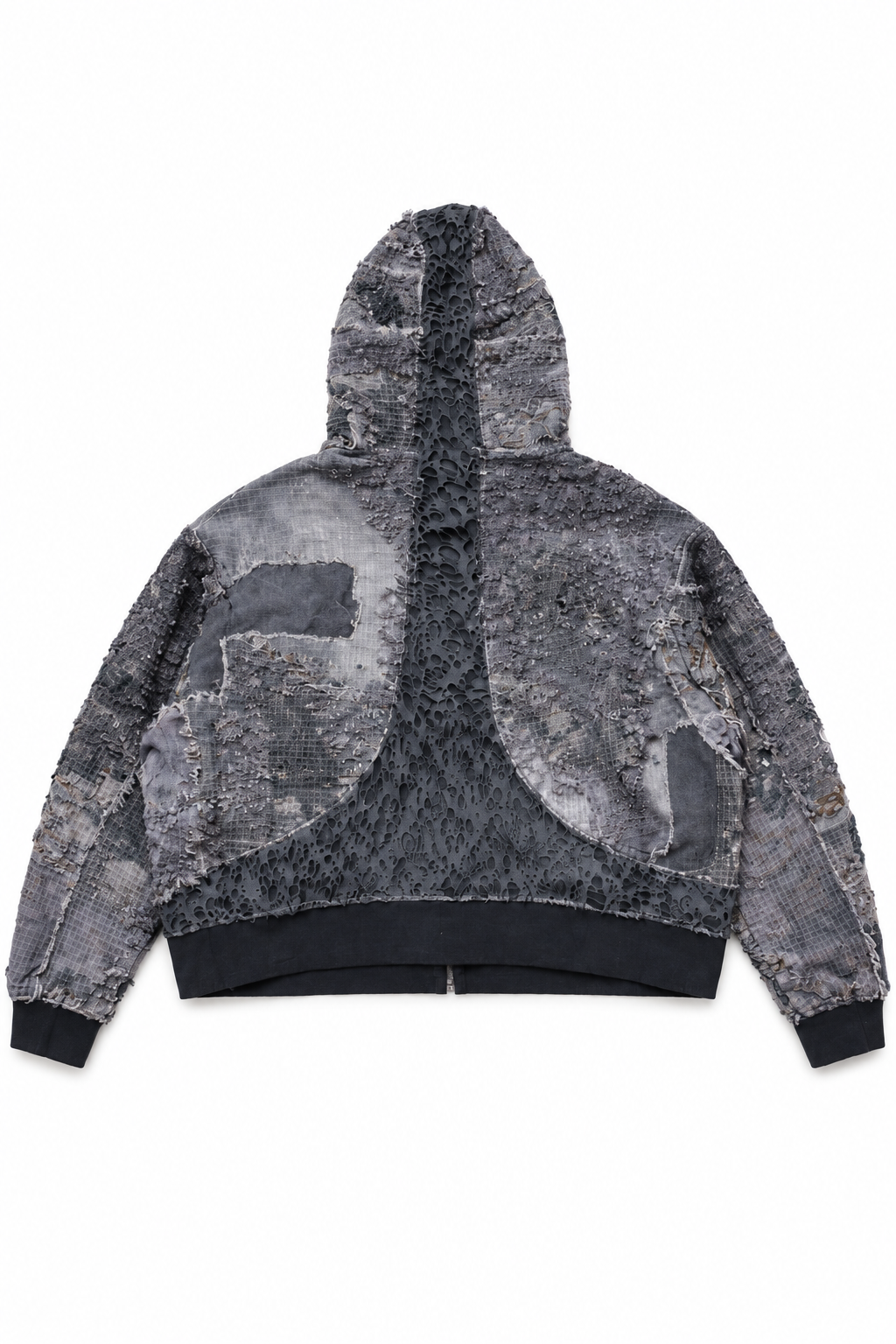 Hint of Human Touch Grey hoodie back