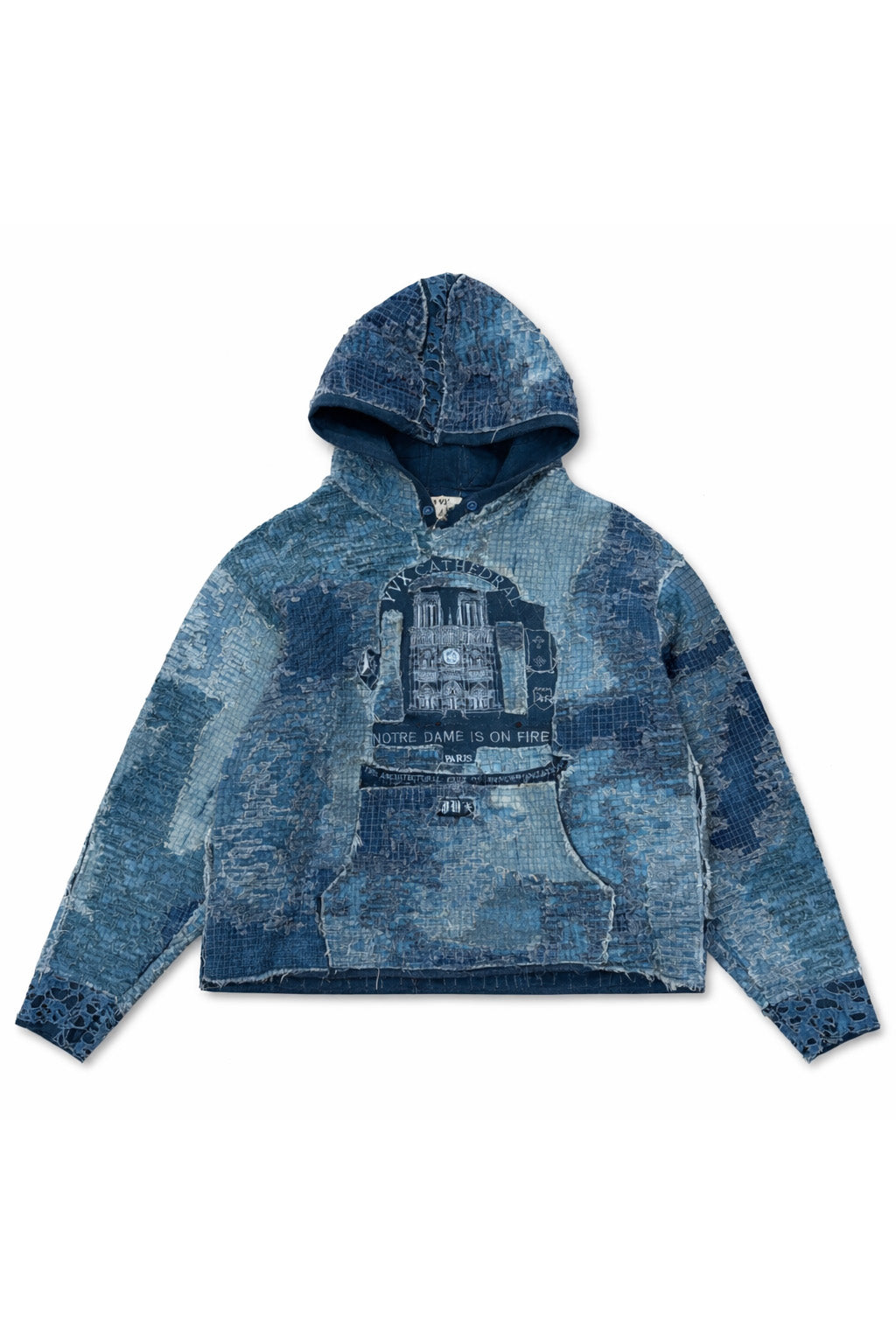 Hint of Human Touch Boro Hoodie (Blue Cathedral Size TBD)