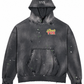 YVX Paris Hooded Sweatshirt Sunfade Black front view on white background