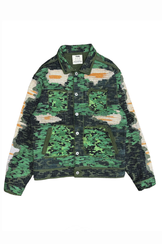 Boro Stitch Monogram Canvas Spine Jacket (Small)