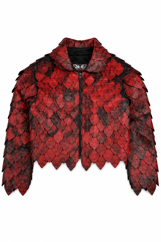 Dragon Scale Leather Jacket front