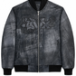 YVX Jetset Monogram Leather Jacket Black front view