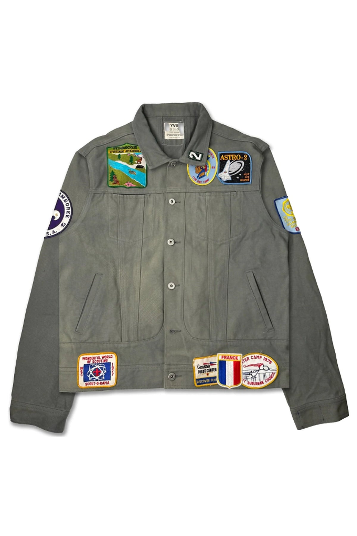 YVX Workshop Patch Spine Jacket Grey, enlarged product front white background