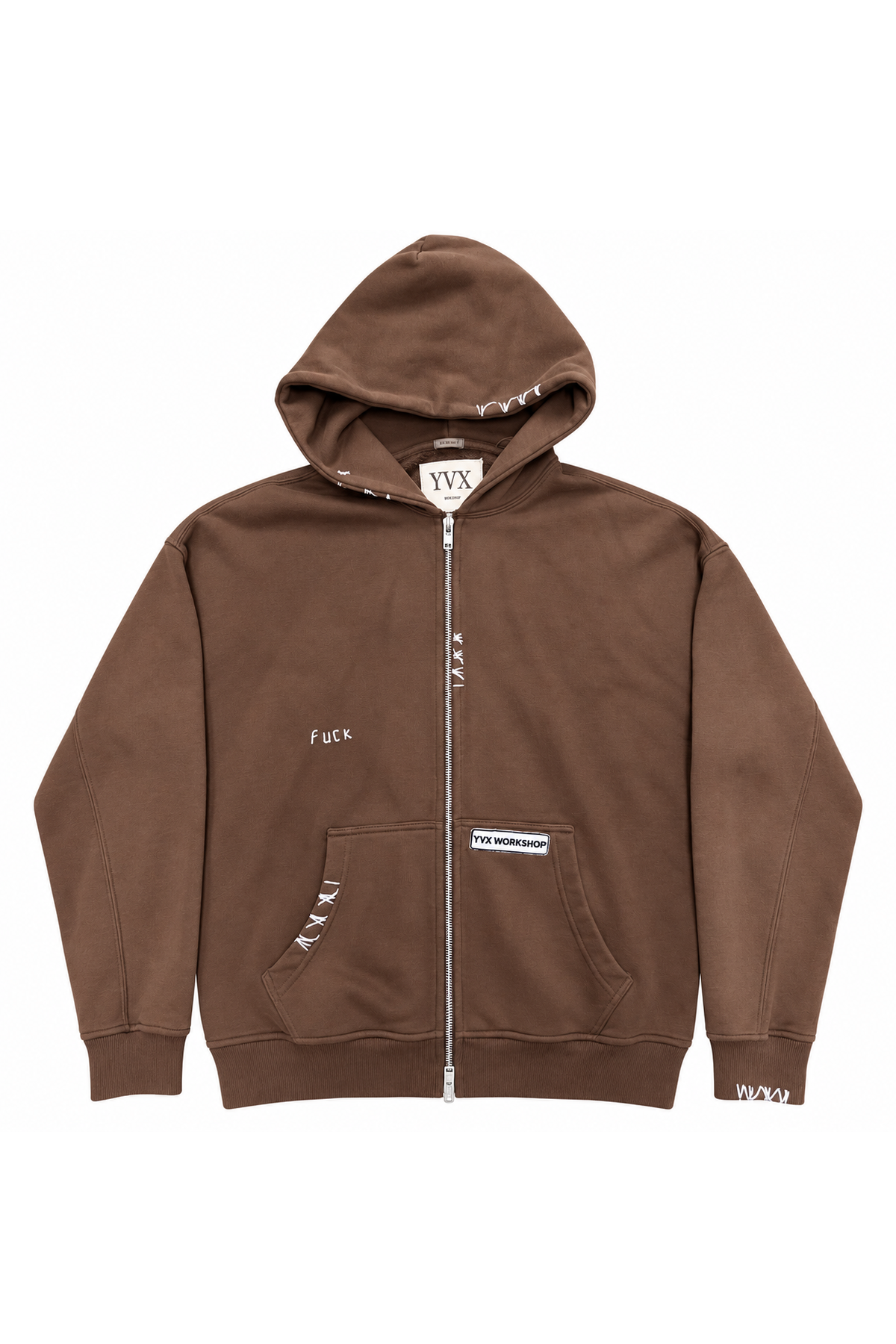 Workshop Fuck 04 Hoodie Brown front