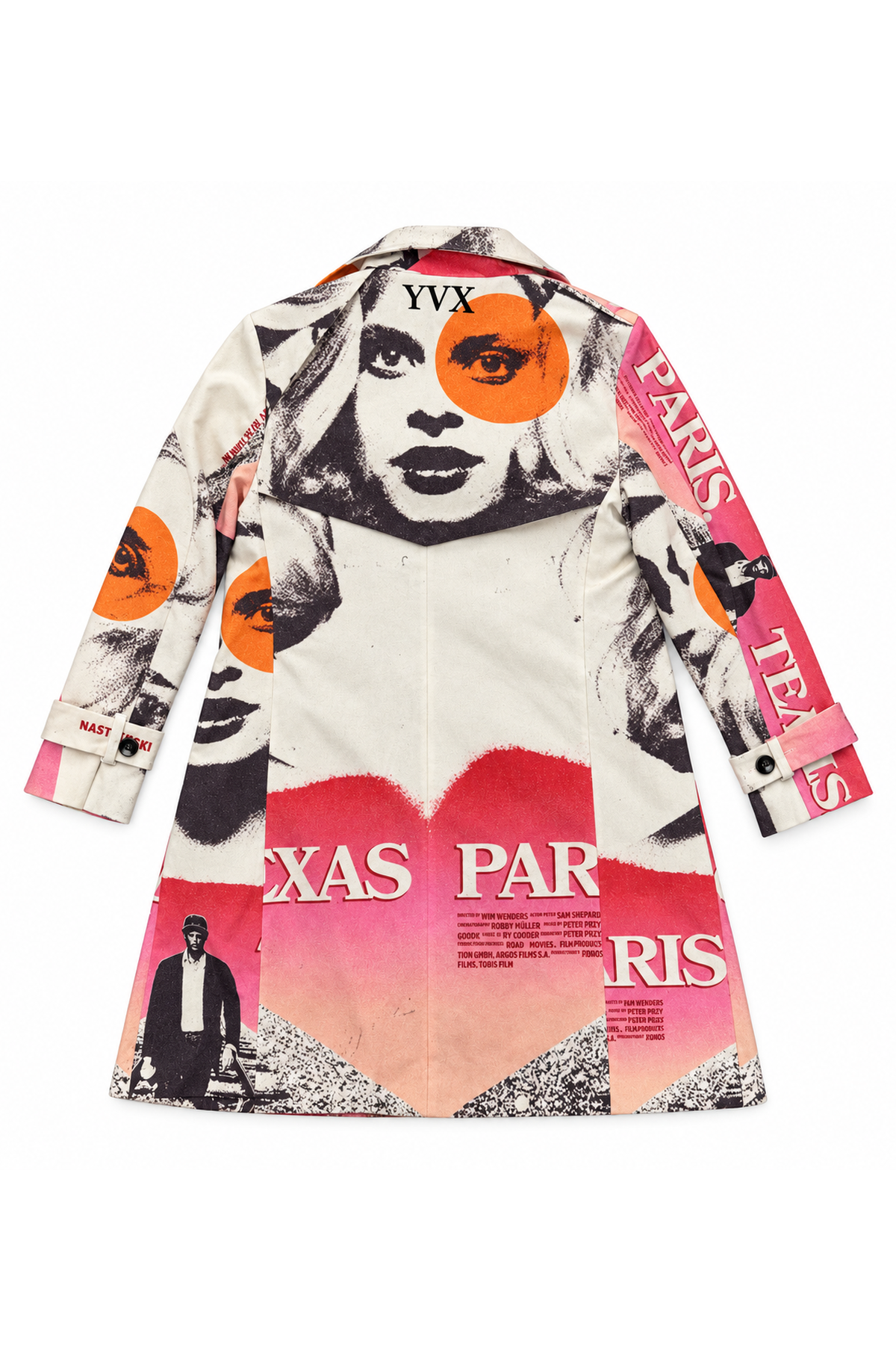 Paris Texas Trench Coat Pink back