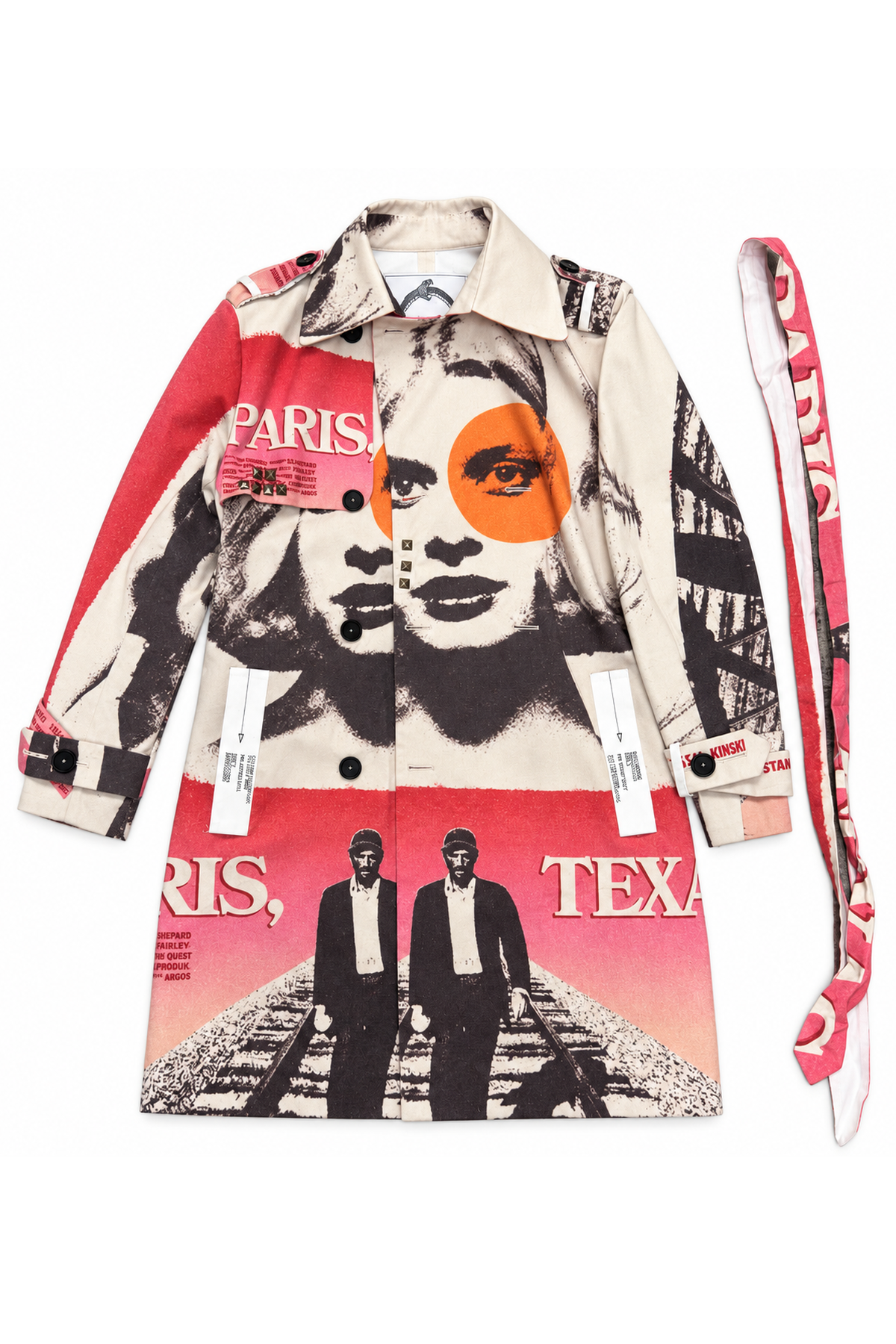 Paris Texas Trench Coat Pink front