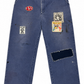 Mended Blues Worker Pants 003 blue front