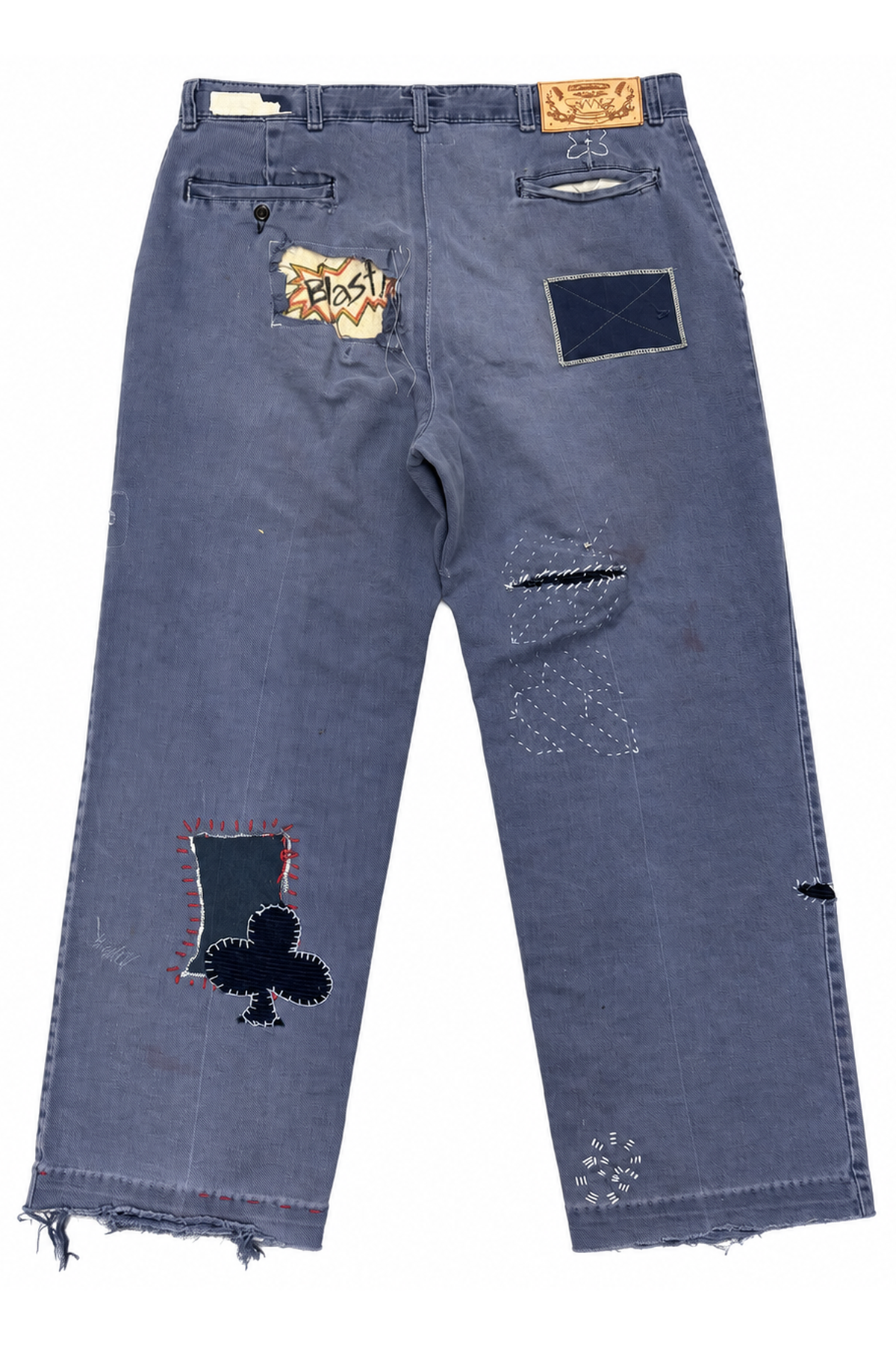 Mended Blues Worker Pants 003 denim back