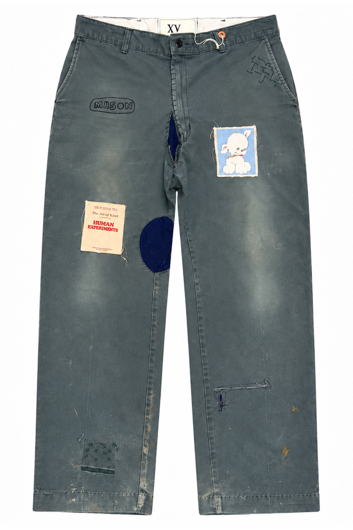 Mended Blues Worker Pants 004 blue front