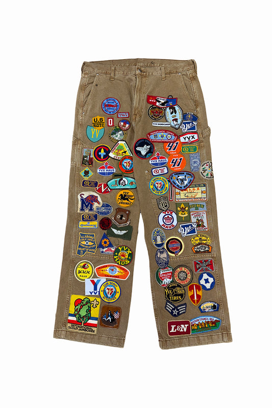 Double Knee All Over Patch Pant (Size 34 Baggy)
