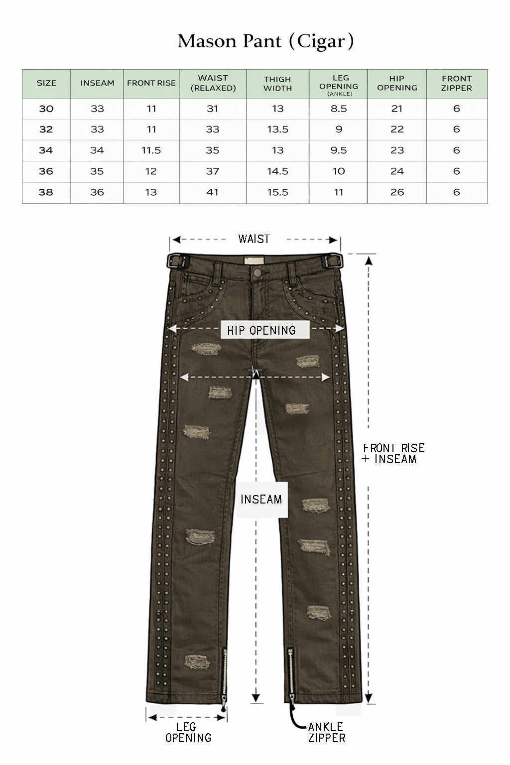Cigar Mason Pant