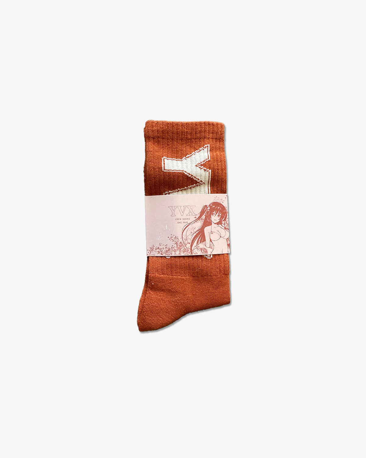 Monogram Socks Orange front 4:5