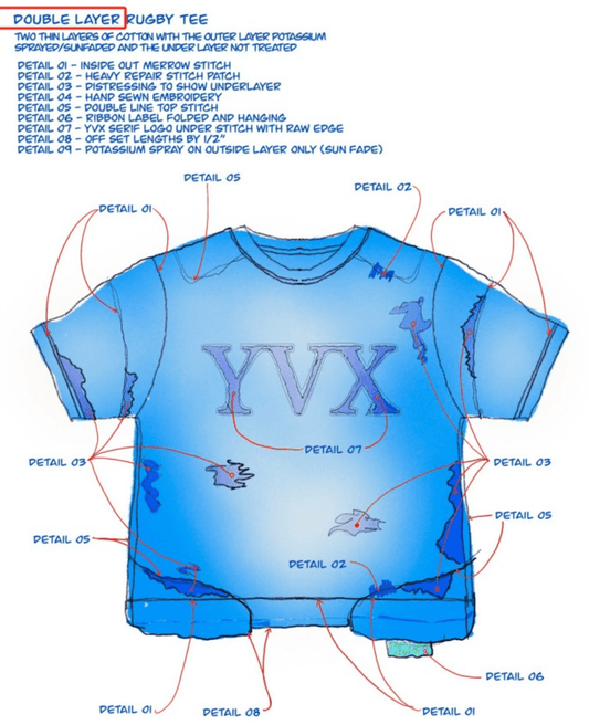Double Layer Rugby Tee (Cropped Fit)