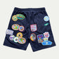 Navy Patch Shorts