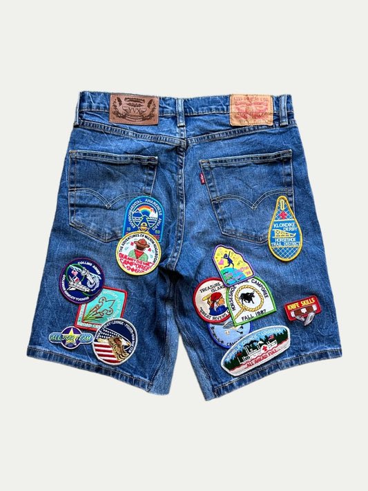 Patch Denim Shorts 03