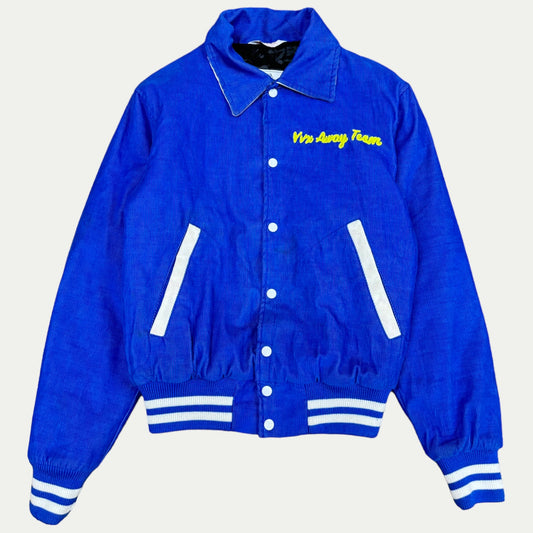 Vintage Blue Chainstitch Bomber (Medium)