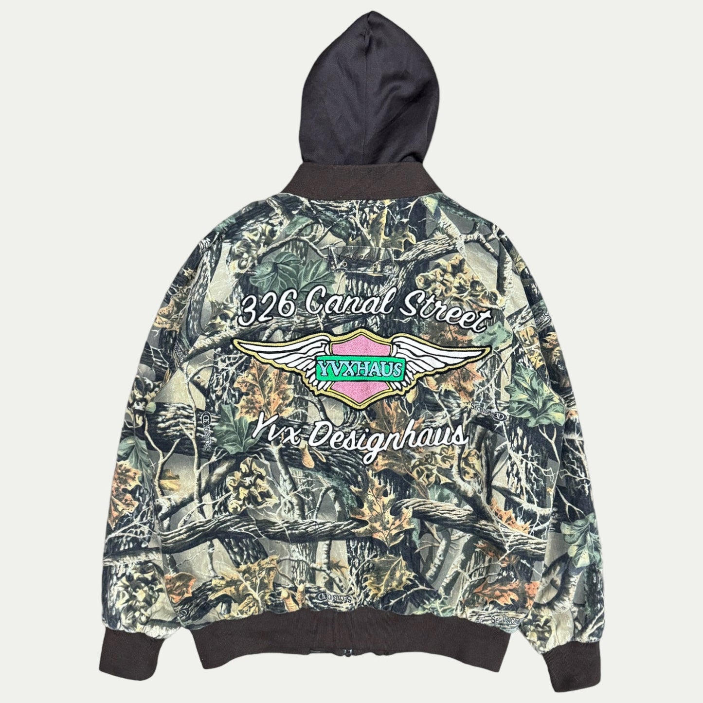 Vintage Camo Chainstitch Bomber (Large)