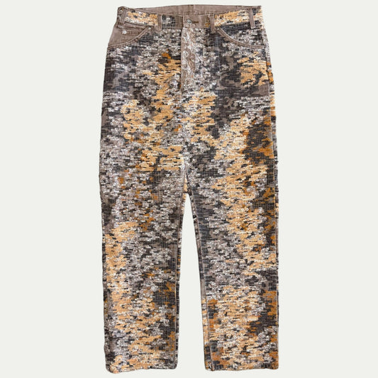 Woodsmoke Camo Boro Stitch Worker Pants (Size 34)